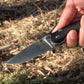 D2 Steel Folding Knife with Liner Lock - EDC with Paracord Lanyard & Premium Sheath