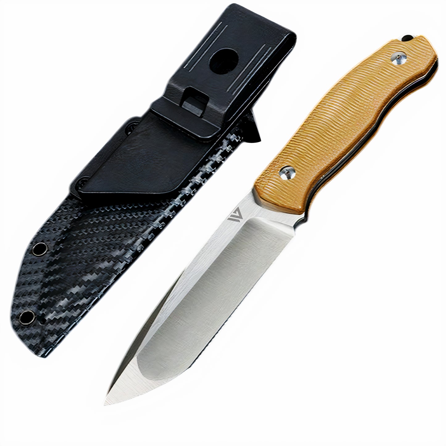 Wilora Hunting Knife | Drop Point 9Cr13 Stainless Steel Blade with Kydex Sheath and G10 Handle