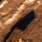 Wilora D2 Folding Knife | Classical Slip Joint, Black G10 Handle, Drop Point Blade with Protective Sheath