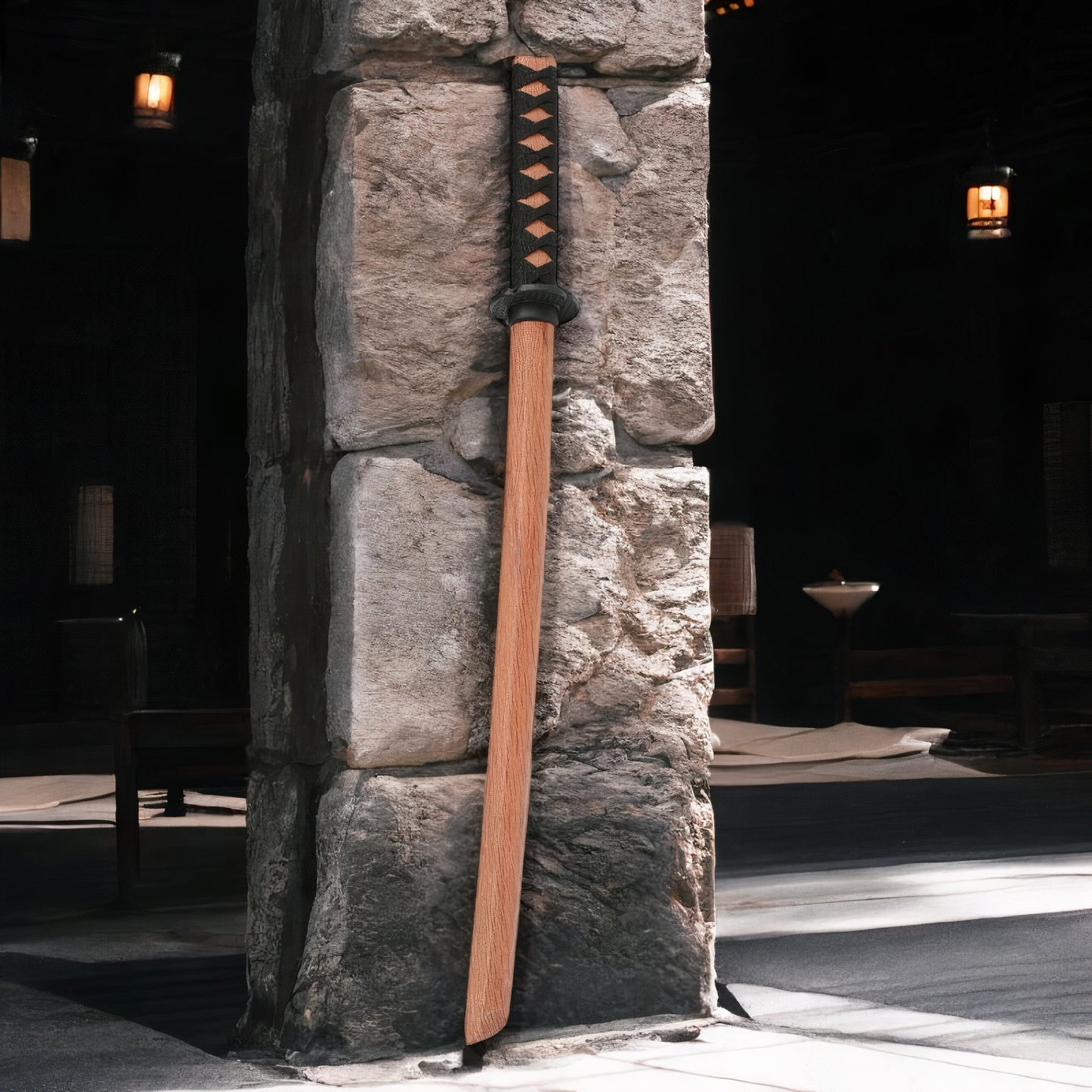 Wakizashi Training Wooden Sword | 80 CM Practice Sword for Martial Arts, Kendo, and Sparring
