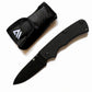 Wilora D2 Folding Knife | Classical Slip Joint, Black G10 Handle, Drop Point Blade with Protective Sheath
