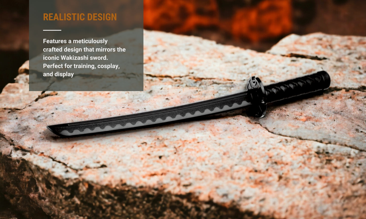 Wilora Wakizashi Training Sword - Polypropylene Martial Arts Practice Sword with Scabbard for Training and Sparring